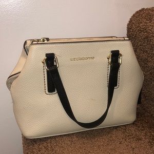 Liz Claiborne Cream and Black Satchel